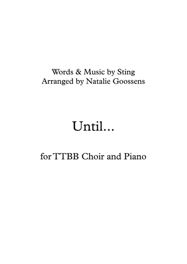 Until... (arr. Natalie Goossens)