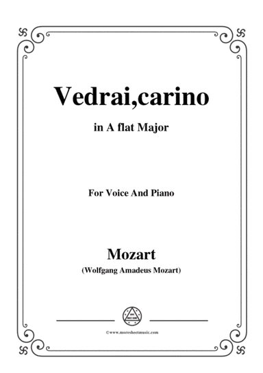 Mozart-Vedrai,carino,in A flat Major,for Voice and Piano (arr. MSM)