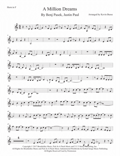 A Million Dreams (arr. Kevin Busse)