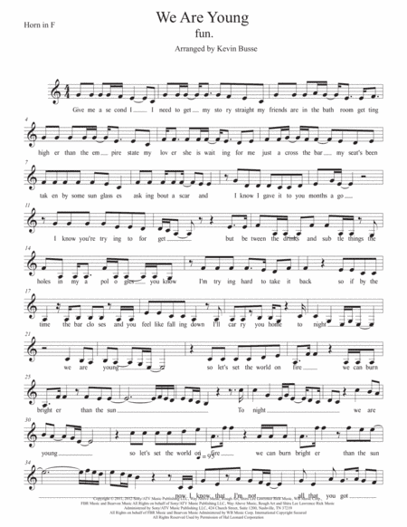 We Are Young (arr. Kevin Busse)