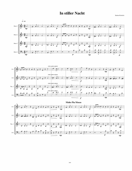 In Stiller Nacht (arr. Kenneth D. Friedrich)