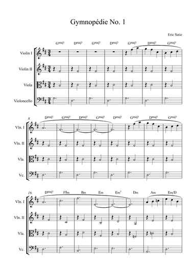 Gymnopédie No. 1 (arr. Alex Nunes Rodrigues)