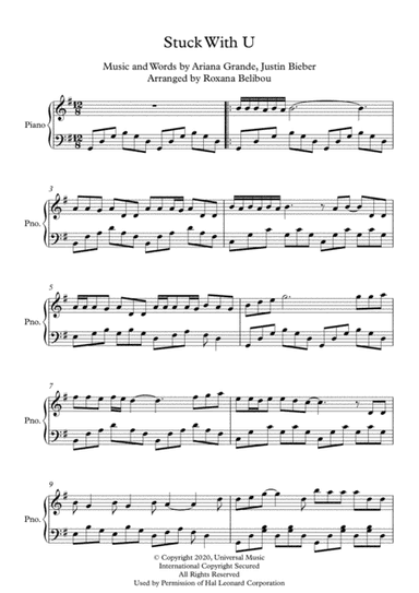 Stuck With U (arr. Roxana Belibou)