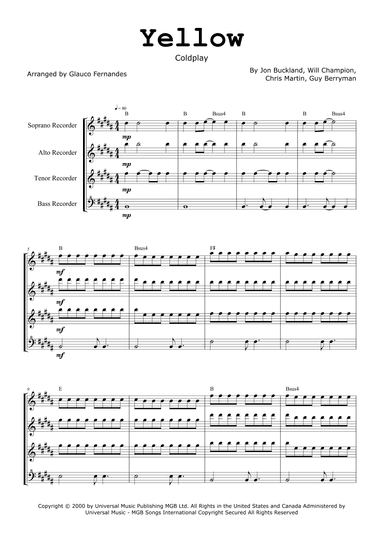 Yellow (arr. Glauco Fernandes)