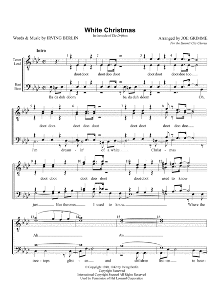 White Christmas (arr. Joe Grimme)
