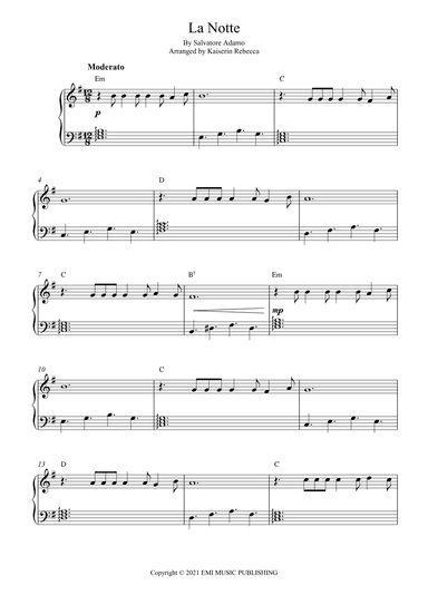 La Notte (arr. Kaiserin Rebecca)