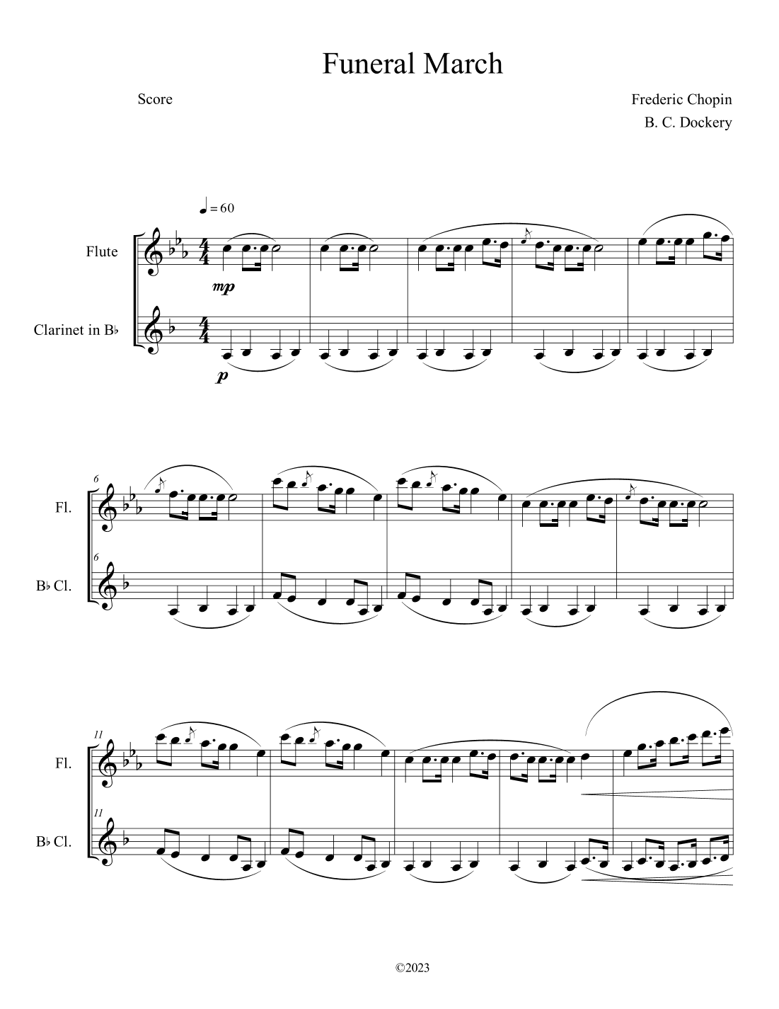 Funeral March (Flute and Clarinet Duet) (arr. B. C. Dockery)