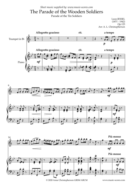 Parade of the Wooden Soldiers - Trumpet & Piano (arr. Anne L Christopherson GRSM ARCM)