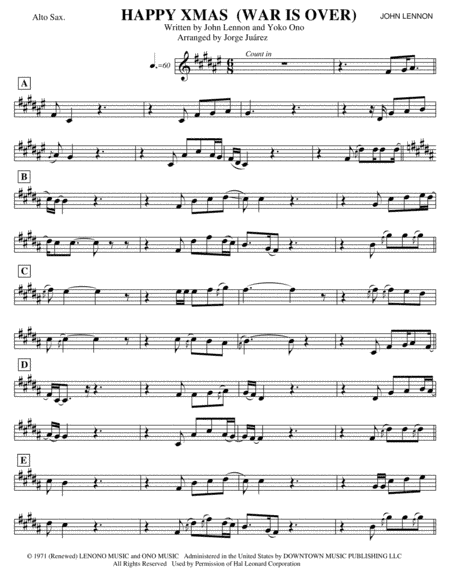 Happy Xmas (War Is Over) (arr. Jorge Juárez)