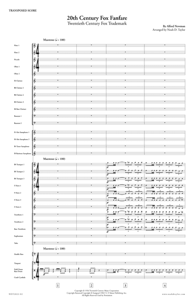 Twentieth Century Fox Trademark (arr. Noah D. Taylor)