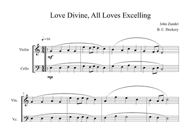 Love Divine, All Loves Excelling (Violin and Cello Duet) (arr. B. C. Dockery)