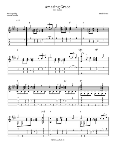 Amazing Grace (arr. Sean Radecki)