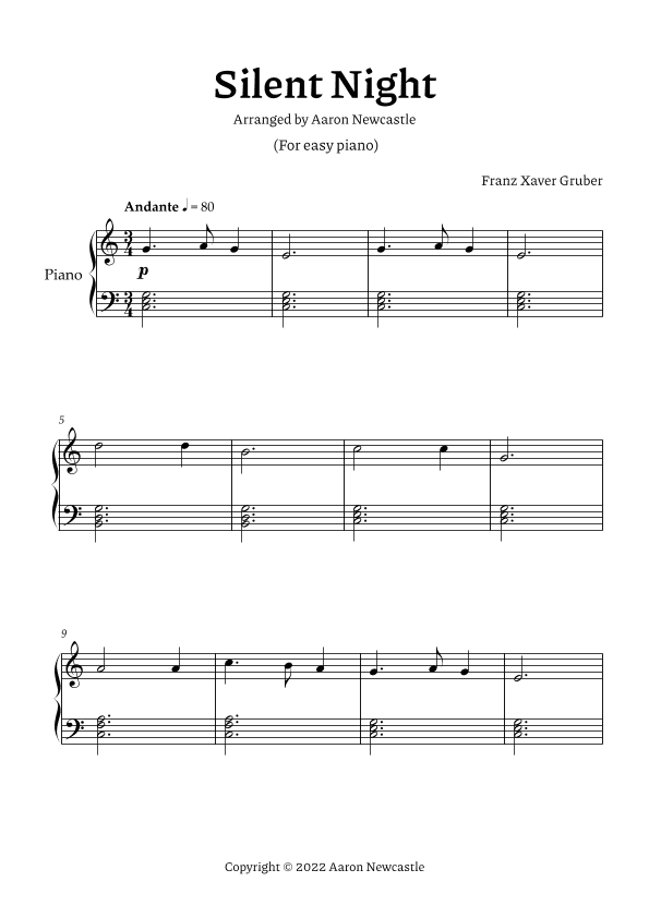 Silent Night (arr. Aaron Newcastle)