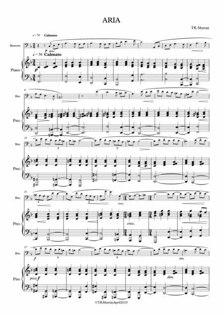 Murray - Aria - Bassoon & Piano