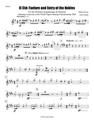 El Cid (fanfare And Entry Of The Nobles) (arr. Josh Omaits)