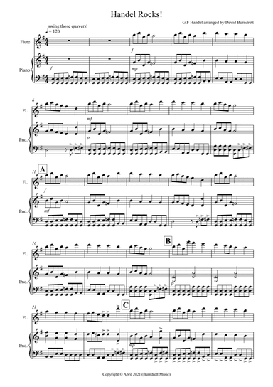 Handel Rocks! for Flute and Piano (arr. David Burndrett)
