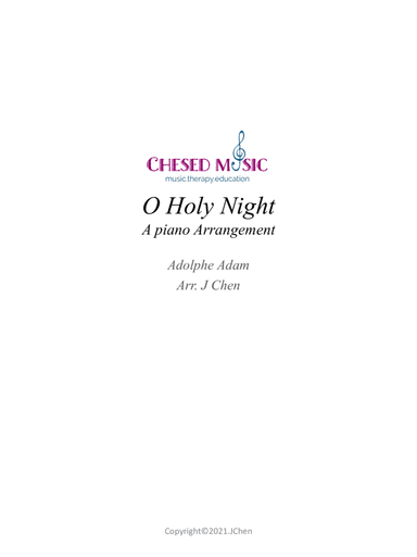 O Holy Night ( piano arrangement) (arr. Sarah J)