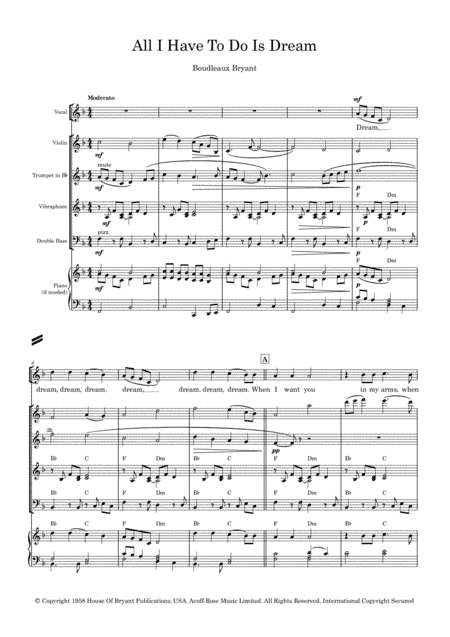 All I Have To Do Is Dream (arr. Graham Hall (ghmusicprep.com))
