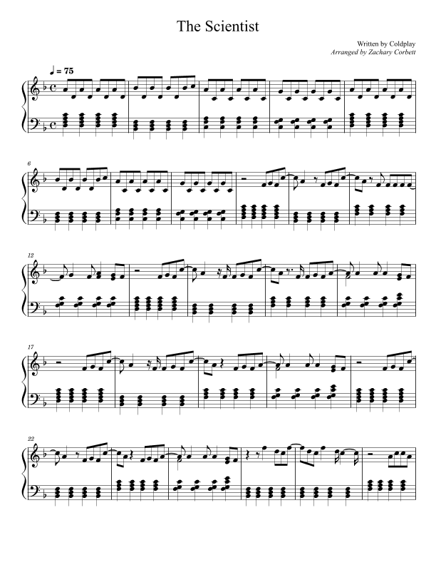 The Scientist (arr. Zachary Corbett)