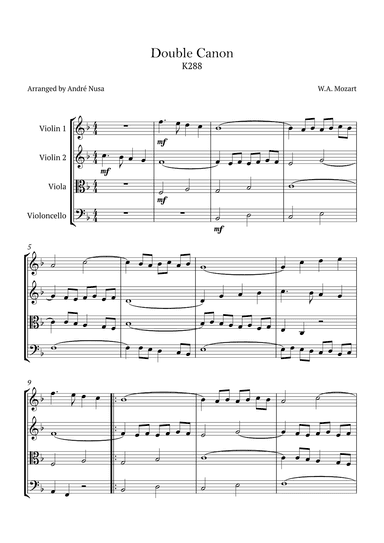 Double Canon K288 (arr. André Nusa)