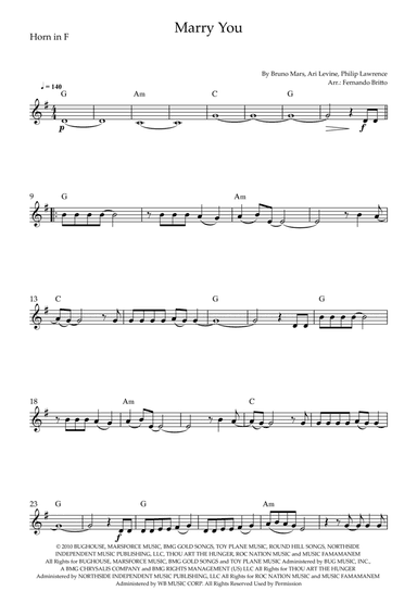 Marry You (arr. Fernando Britto)