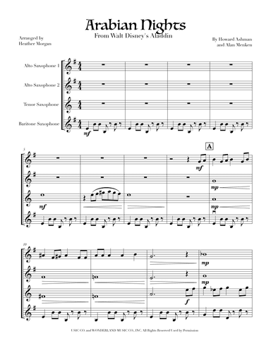 Arabian Nights (reprise) (arr. Heather Morgan)