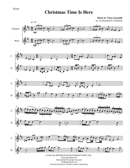 Christmas Time Is Here (arr. Kenneth D. Friedrich)