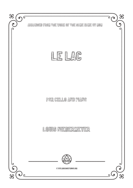 Niedermeyer-Le lac in G Major,for Cello and Piano (arr. MSM)