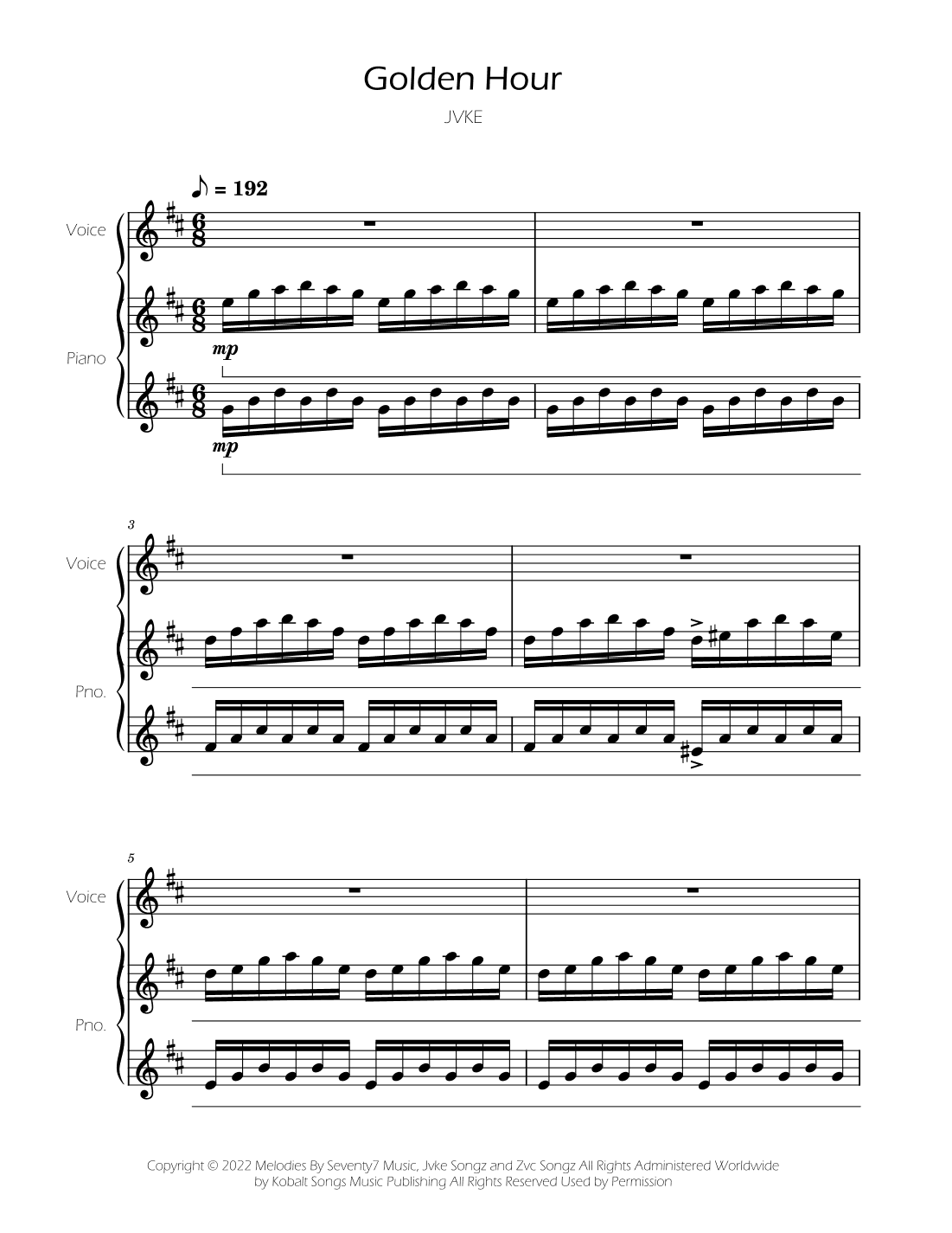 Golden Hour (arr. Ygor Nunes)