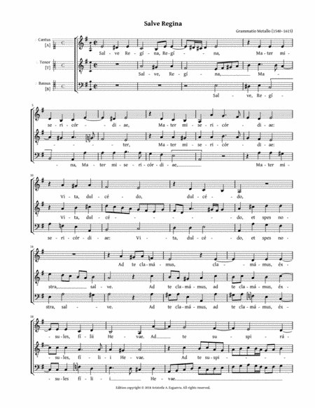 Salve Regina (Metallo) -ATB (arr. Aristotle A. Esguerra)
