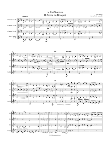 Le Roi S'Amuse II. Scene du Bouqet (arr. Nick Lacanski)