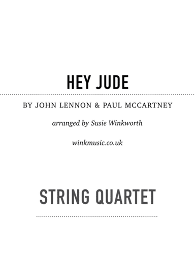 Hey Jude (arr. Susie Winkworth winkmusic.co.uk)