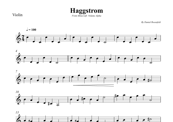 Haggstrom (arr. Wesley S. SIlva)