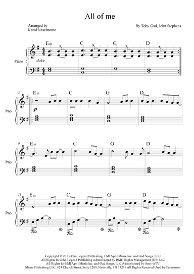All Of Me (arr. Karol Nascimento)