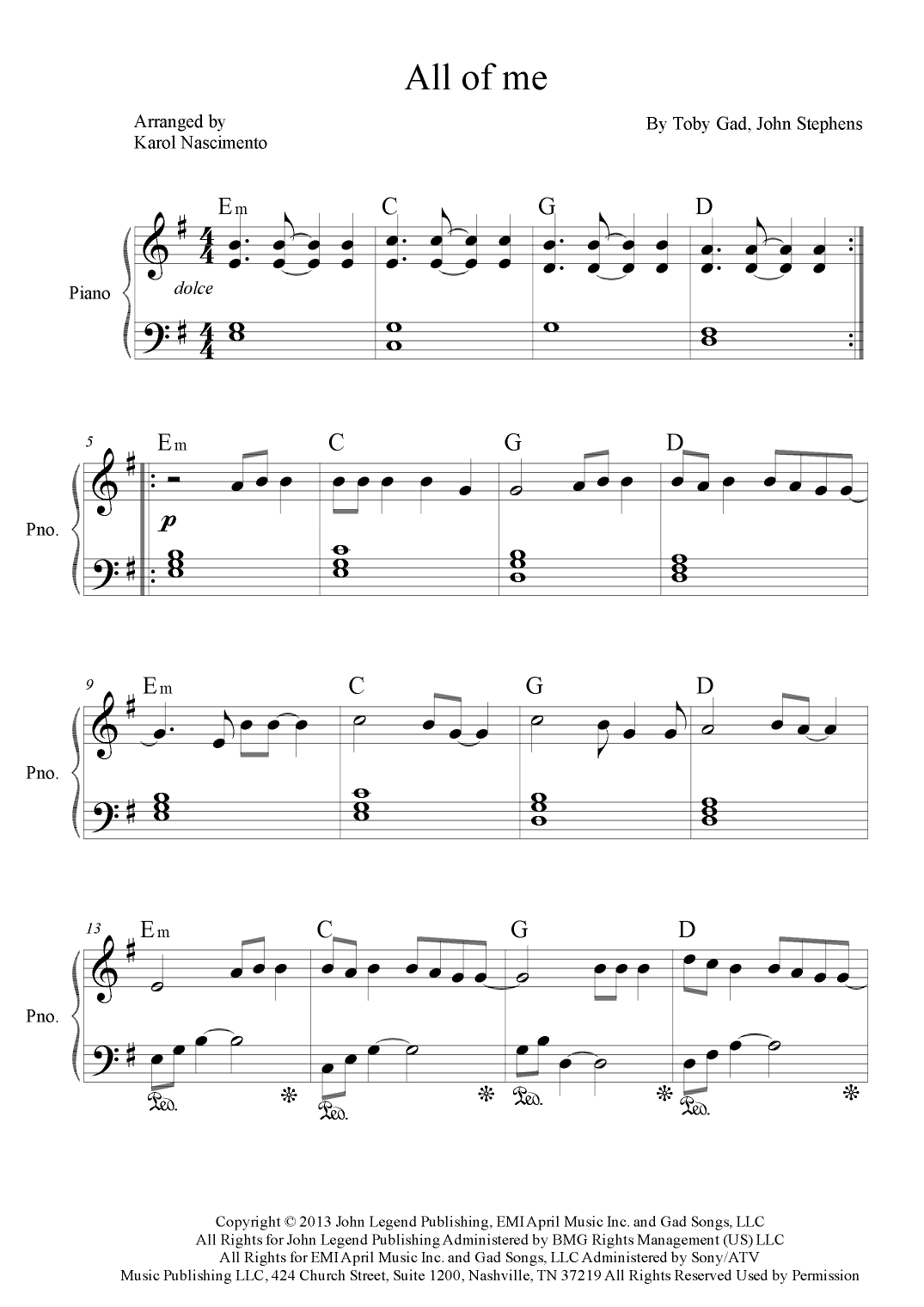 All Of Me (arr. Karol Nascimento)