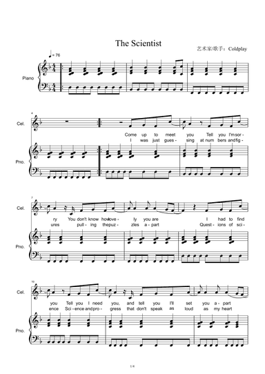 The Scientist (arr. Coldplay)