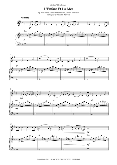 L'enfant Et La Mer (arr. Kaiserin Rebecca)