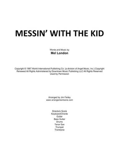 Messin' With The Kid (arr. Jim Farley www.arrangementsone.com)
