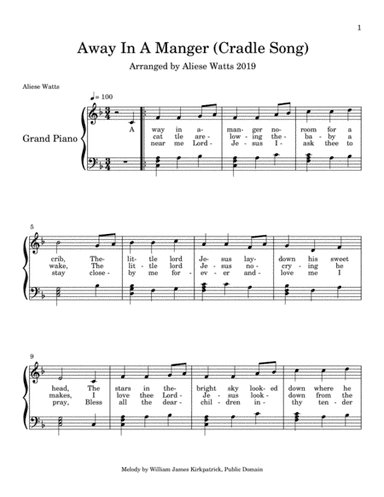 Away in a Manger (Cradle Song) (arr. Aliese Watts)