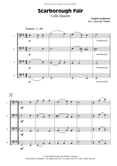 Scarborough Fair (arr. Gert Th. Walter)