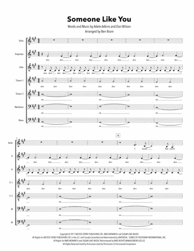 Someone Like You (arr. Ben Bram)