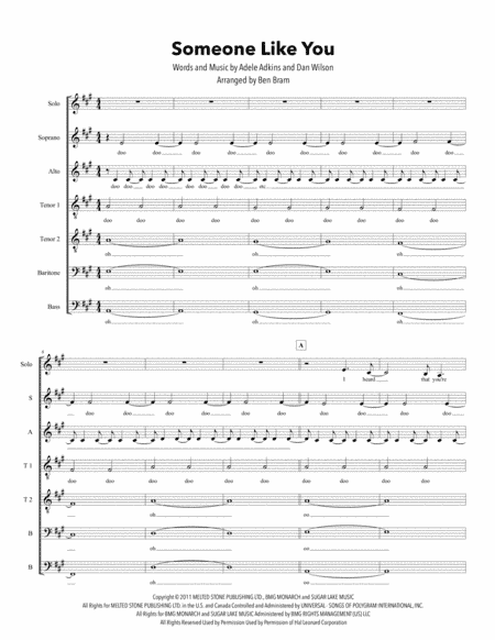 Someone Like You (arr. Ben Bram)