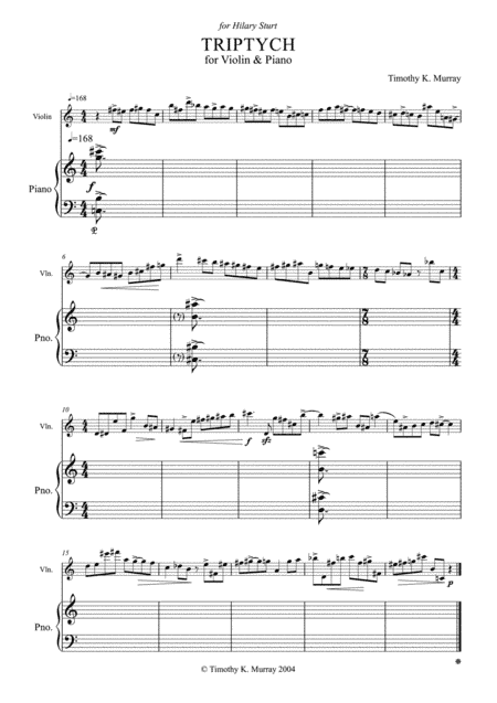 Murray - Triptych - Violin & Piano