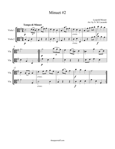 Minuet #2 (arr. Nick Lacanski)