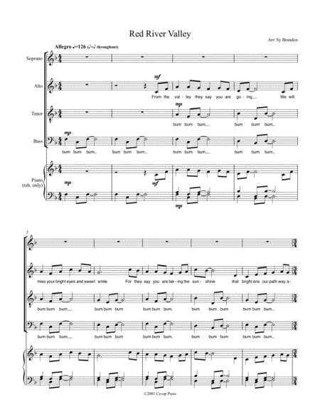 Red River Valley for Choir (arr. Sy Brandon)