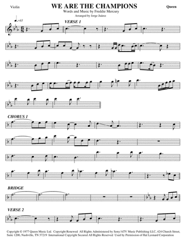 We Are The Champions (arr. Jorge Juárez)
