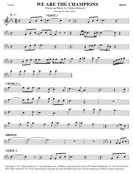 We Are The Champions (arr. Jorge Juárez)