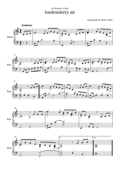 danny boy (londonderry air) (arr. Rob Colley)