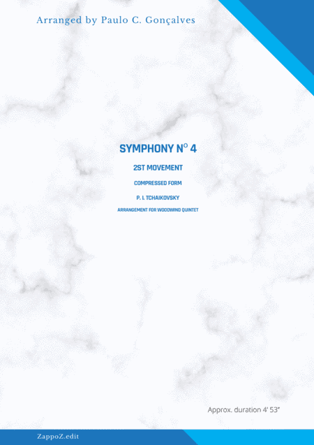 SYMPHONY Nº 4 - 2st Movement - P. I. TCHAIKOVSKY (arr. Paulo C. Gonçalves)