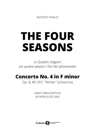 The Four Seasons - Winter (Piano Transcription) - Advanced piano (arr. Cadenza Editions)